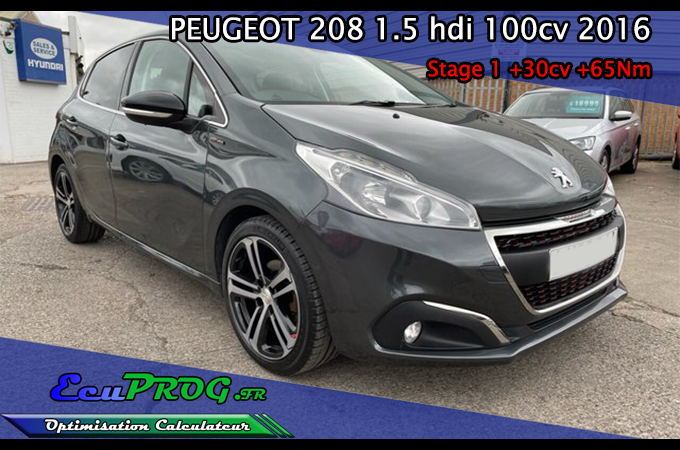 PEUGEOT 208 BlueHdi 100hp Stage1