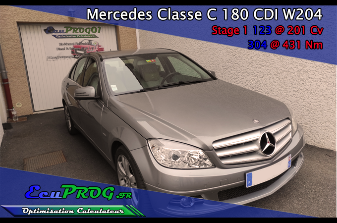 Mercedes Classe C W204 180 CDI 120 -> 200 Hp