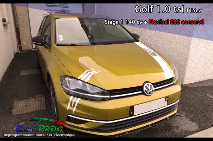 Golf 1.0 TSI 115cv Stage 1 : 140cv + e85