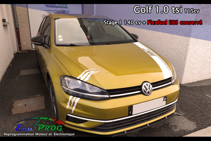 Golf 1.0 TSI 115cv Stage 1 : 140cv + e85